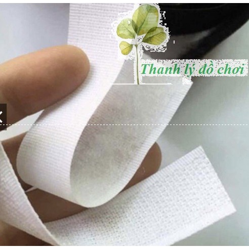 Băng gai dính khóa nhám gai, miếng dán vải 2 mặt dán giày, túi xách, quần áo các vật dụng khổ 2cm