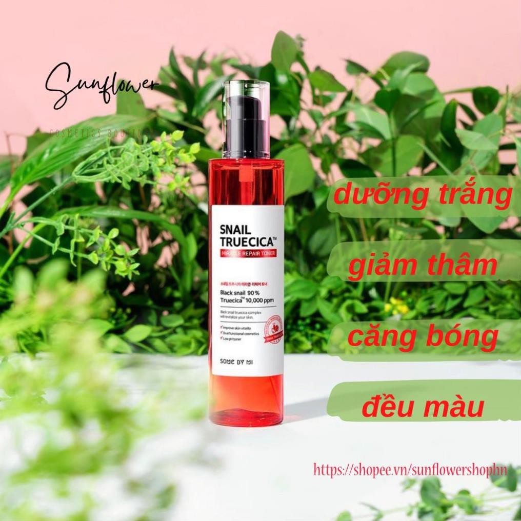 Nước Hoa Hồng Cân Bằng Da, Giúp Da Săn Chắc Chiết Xuất Ốc Sên Some By Mi Snail Truecica Miracle Repair Toner 135ml