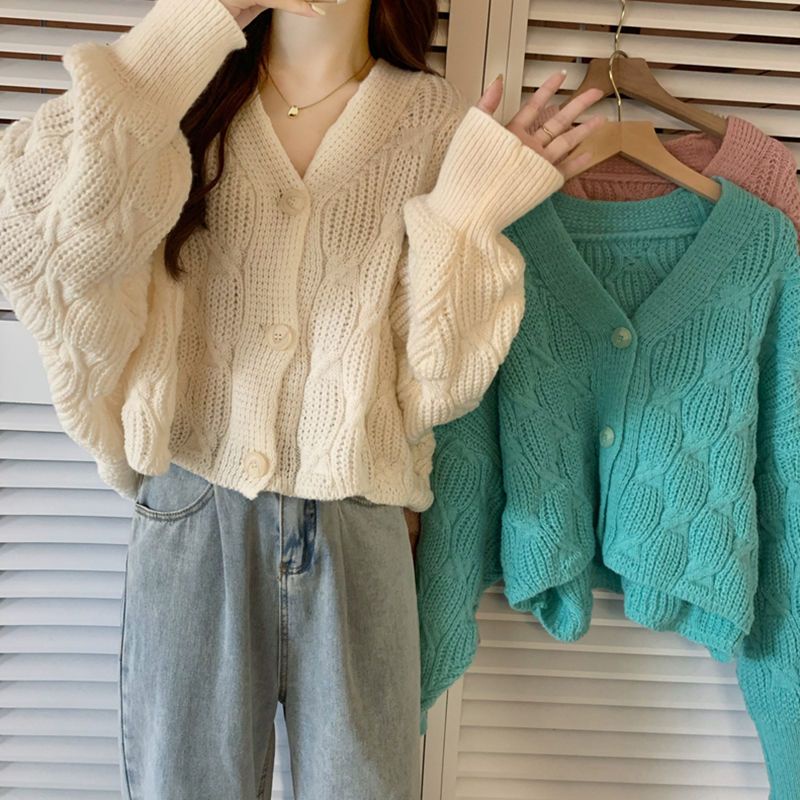 Áo Khoác Cardigan Dệt Kim Dáng Rộng Mềm Mại Phong Cách Nhật Bản Thời Trang Cho Nữ