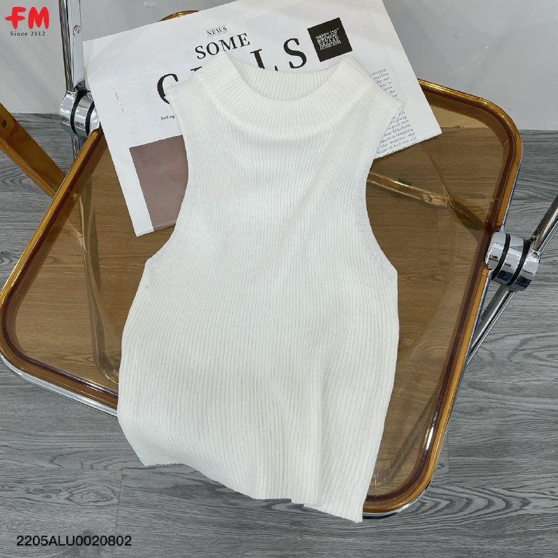 Áo len tăm nữ Fmstyle cổ 3P sát nách rộng chất lên dệt kim mềm mịn mặc thoải mái thời trang Ulzzang 205080019
