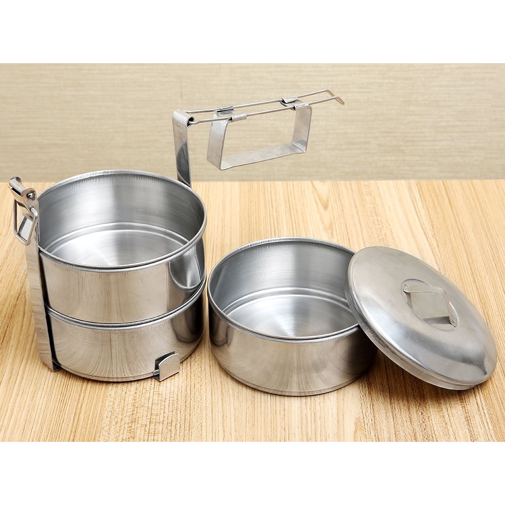 CÀ MEN HỘP ĐỰNG CƠM 3 TẦNG INOX KHÔNG GỈ CAO CẤP CHỐNG TRÀN CHỐNG THẤM DÙNG TỐT TRONG LÒ VI SÓNG