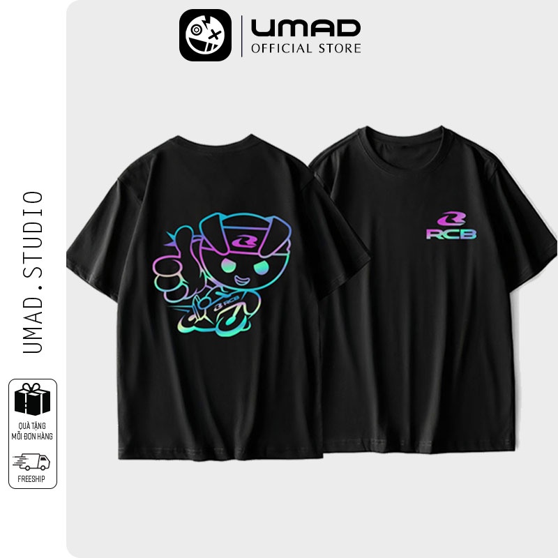 Áo thun UMAD unisex racing biker RCB v.1 phản quang 7 màu nam nữ tay ngắn có big size (40kg-110kg)