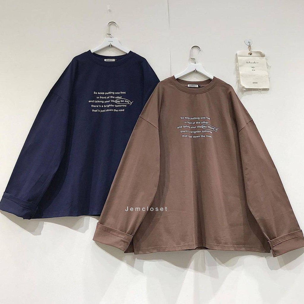 Áo Thun Form Rộng JEMCLOSET Tay Dài Áo Phông Có Nhiều Màu Kiểu Basic Phong Cách Đơn Giản Dễ Phối Đồ DAYBEDAY 1793
