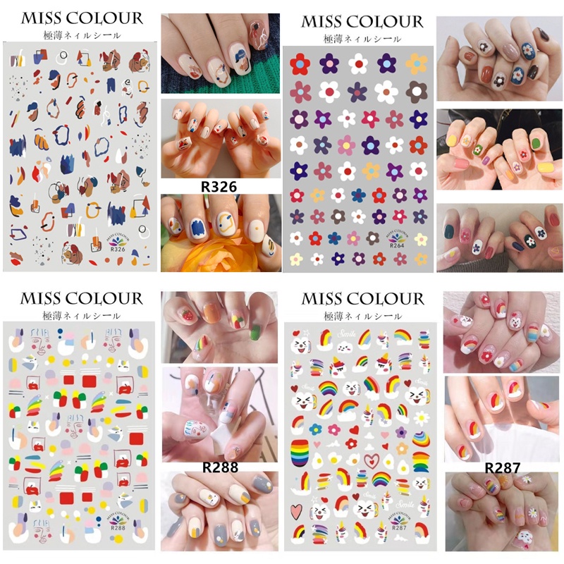 Tờ nhãn dán SUAKE trang trí móng tay DIY