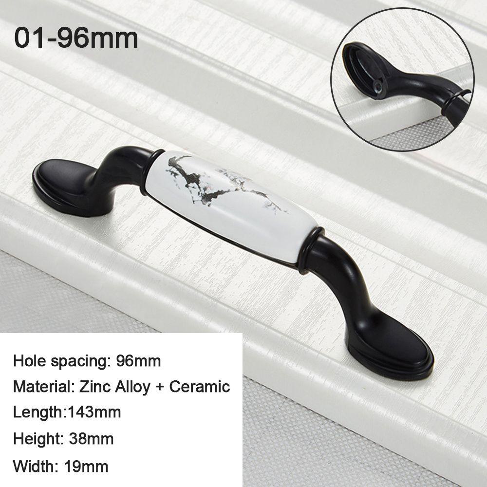WTTLE Tay Cầm Kéo Tủ Quần Áo Bằng Hợp Kim Kẽm Phối Gốm Trang Trí Nội Thất