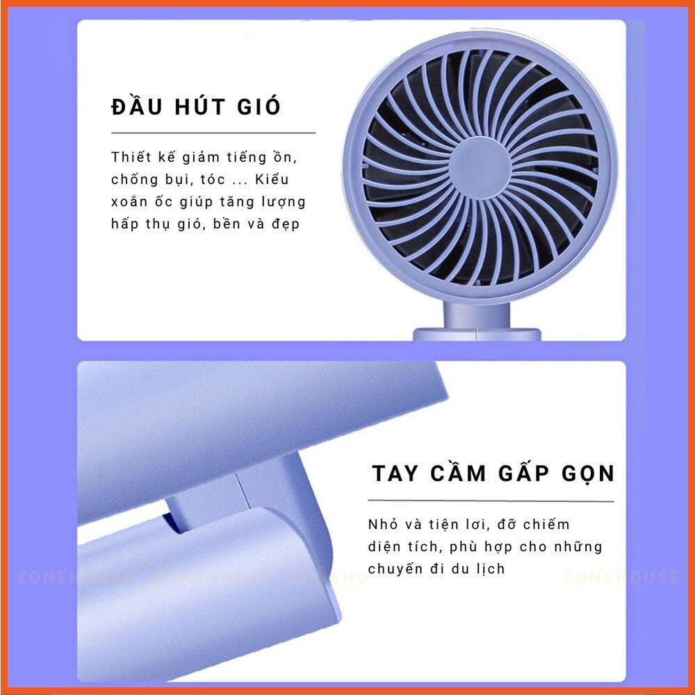 Máy sấy tóc DELIYA tím gập gọn 1000w tiện lợi dễ dàng mang theo, tạo kiểu tóc chuyên nghiệp [BẢO HÀNH 1 NĂM]
