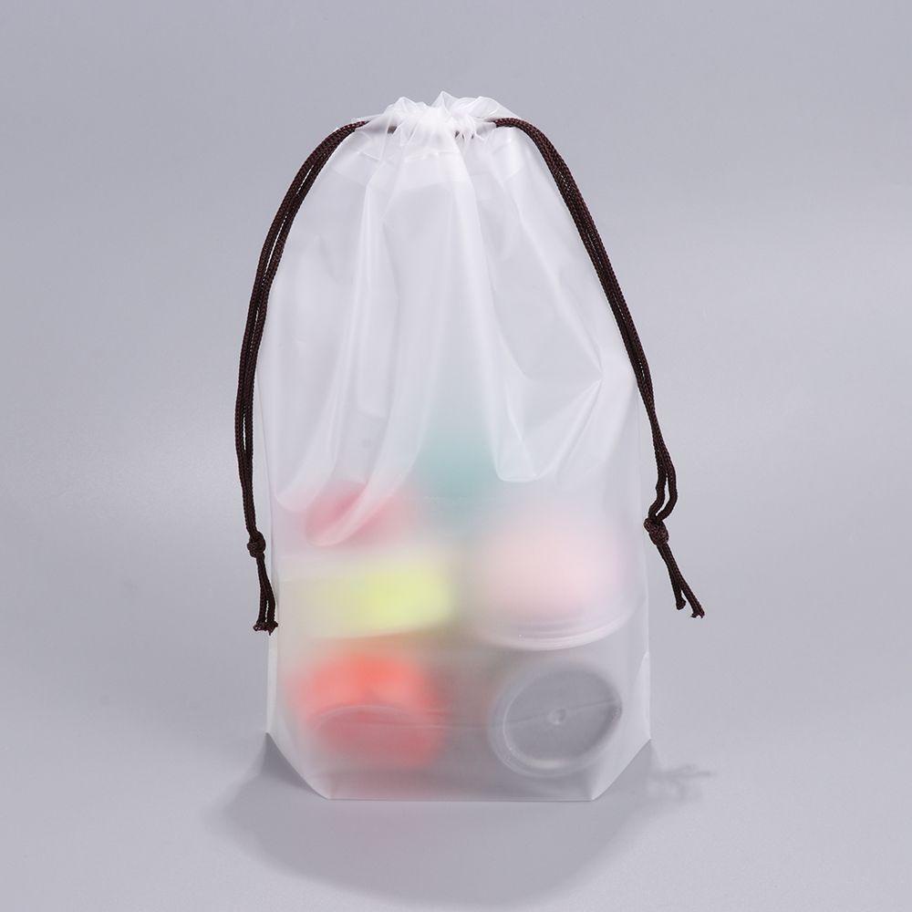 Set 3 Túi Dây Rút Trong Suốt Đựng Đồ Trang Điểm Tiện Dụng Khi Đi Du Lịch