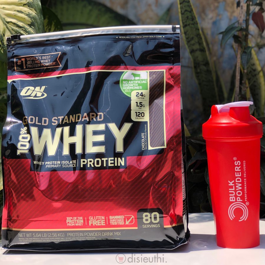 Whey Protein Isolate Bột Tăng Cơ Whey Protein Whey On Optimum Nutrition Gold Standard 100% 80 Vị Chocolate kèm Bình Lắc