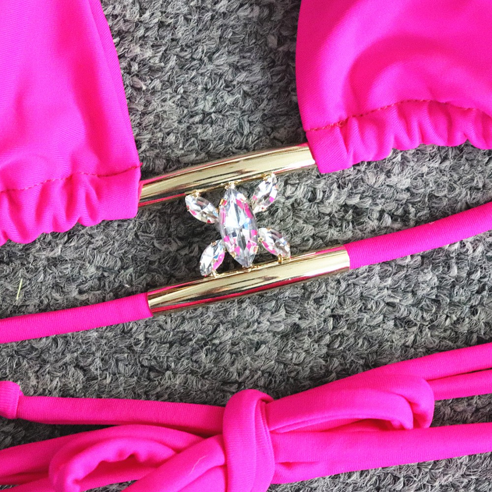 [BKN1360] &lt;ÂU&gt; SET BIKINI ĐEN/TRẮNG/HỒNG NEON MIX ĐÁ CUTOUT HÔNG