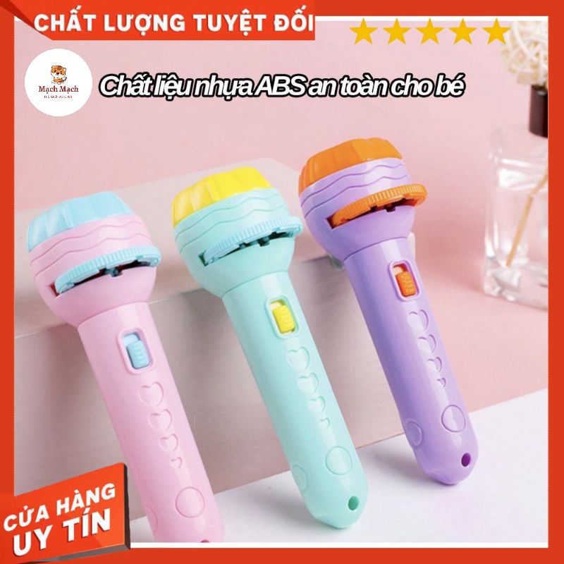 Đèn Pin Chiếu Hình 80 Hình Động Vật, Hoa Quả, Xe Cộ Ngộ Nghĩnh 3D Sắc Nét Cho Bé 1 2 3 4 Tuổi MạchMạch Shop