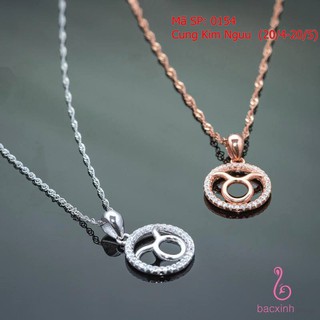 Dây chuyền bạc Ý 925 12 cung hoàng đạo Bạc Xinh P0154-Cung Kim Ngưu