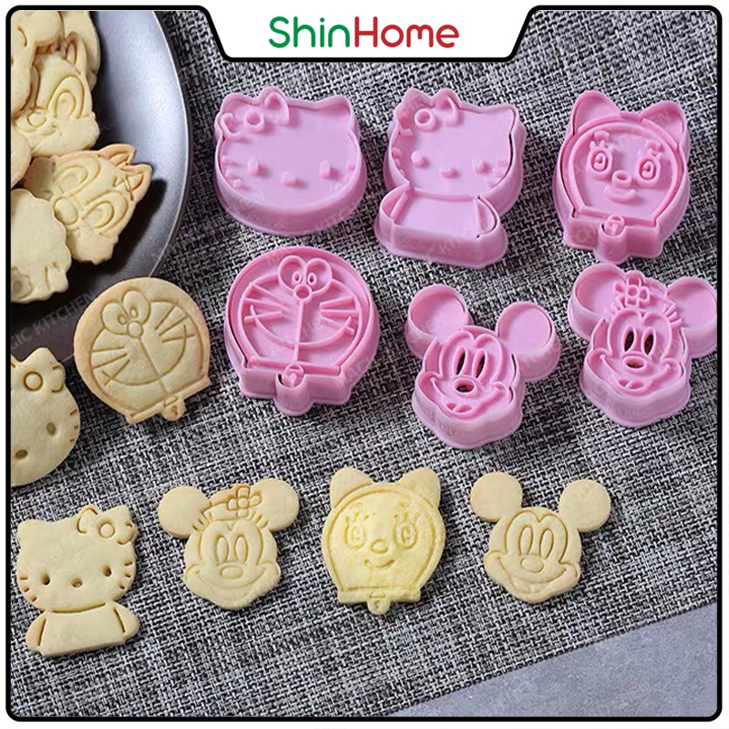 (Set 2 chiếc) Khuôn tạo hình bánh quy, hoa quả