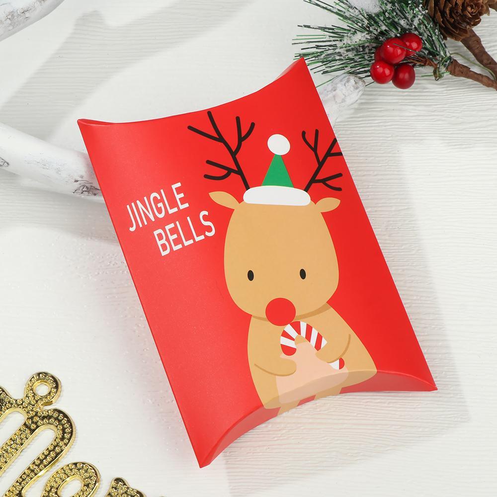 LANSEL Set 5 / 10 Hộp Giấy Đựng Kẹo Hình Gối Giáng Sinh