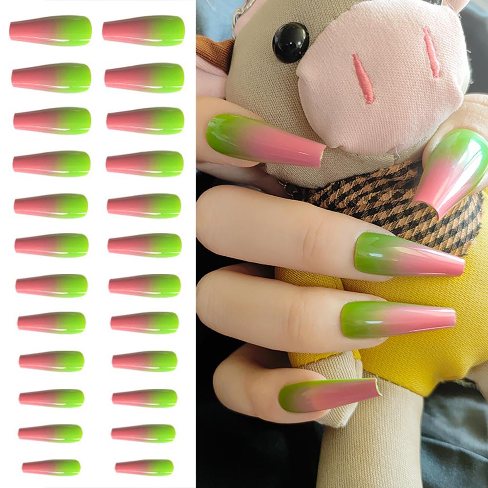 Set 24 Móng Tay Giả Hình Cô Gái Múa Ba Lê