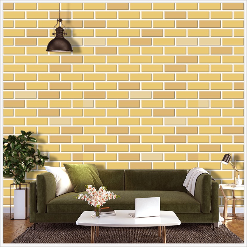 Decal Dán Tường Giả Gạch Mã (M4) | Giấy Dán Tường Giả Gạch Chống Nấm Mốc Chất Liệu Decal Dễ Dàng Lau Chùi