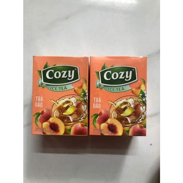 Trà Cozy Ice Tea Hương Đào Hòa Tan Hộp 270g (18gói x 15g)