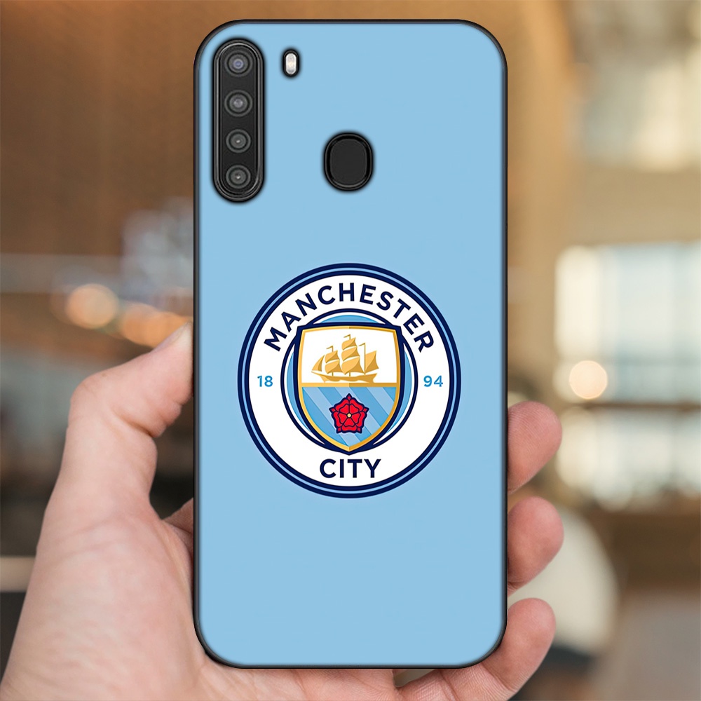 Ốp lưng Samsung A21 viền đen in hình Manchester City MC