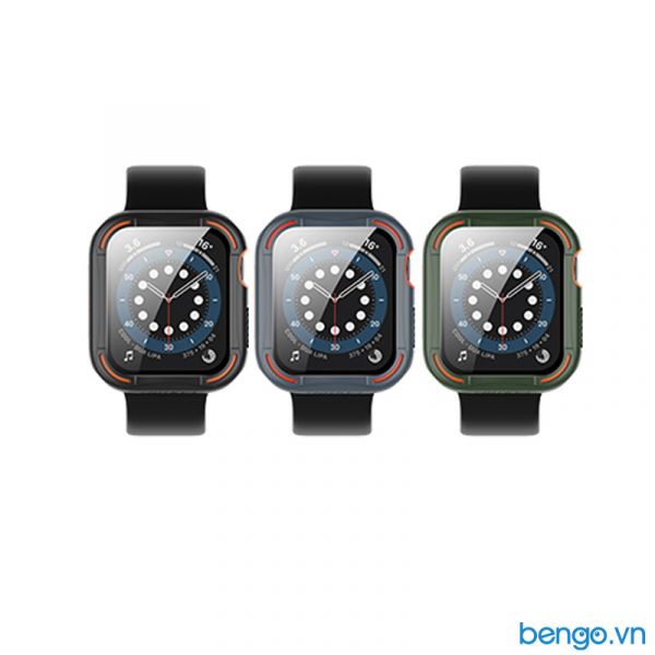 Combo 2in1 Kính + Ốp Nillkin CrashBumper case cho Apple Watch 40mm, 44mm Series 4,5,6,SE chính hãng