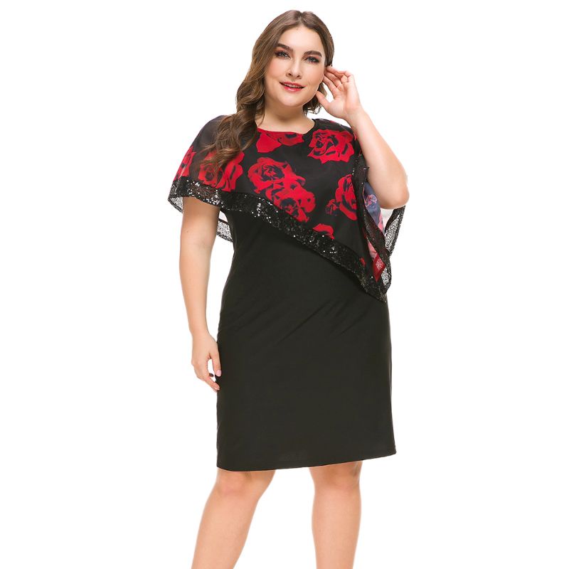 Xiangbao Áo Choàng Đính Kim Sa Lấp Lánh Thanh Lịch Có Size Lớn Cho Nữ Dự Tiệc