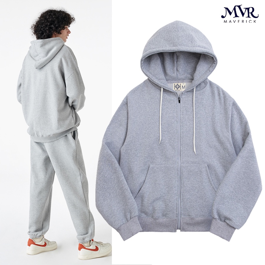 Áo khoá trơn hoodie dây kéo zip chống nắng nhiều màu form unisex hồng - ảnh sản phẩm 6