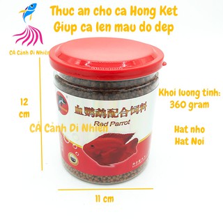 Thức ăn cá hồng két, giúp cá lên màu đỏ đẹp Red Parrot 260 gram - Cám cá heo