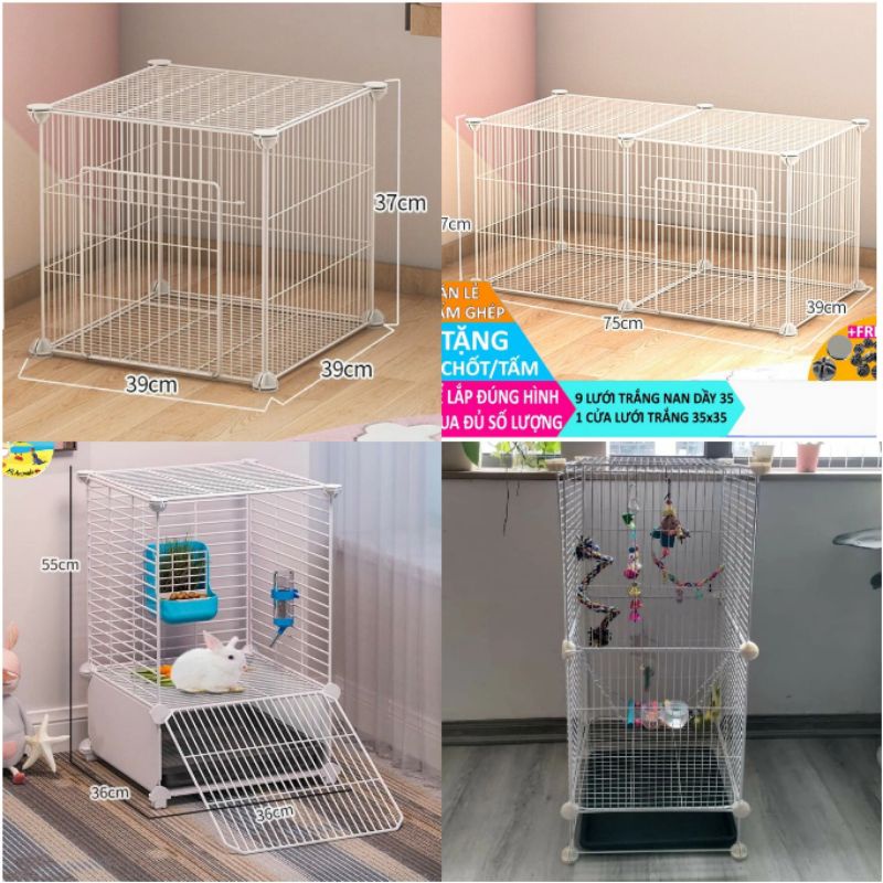 Lưới nan dày lắp ghép 35x35 và 35x45 (trắng và đen) (tặng chốt nối)