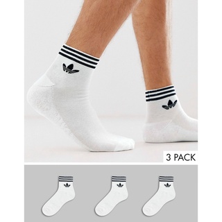Set 3 đôi tất vớ adidas trefoil stripe ankle socks hàng dư xịn