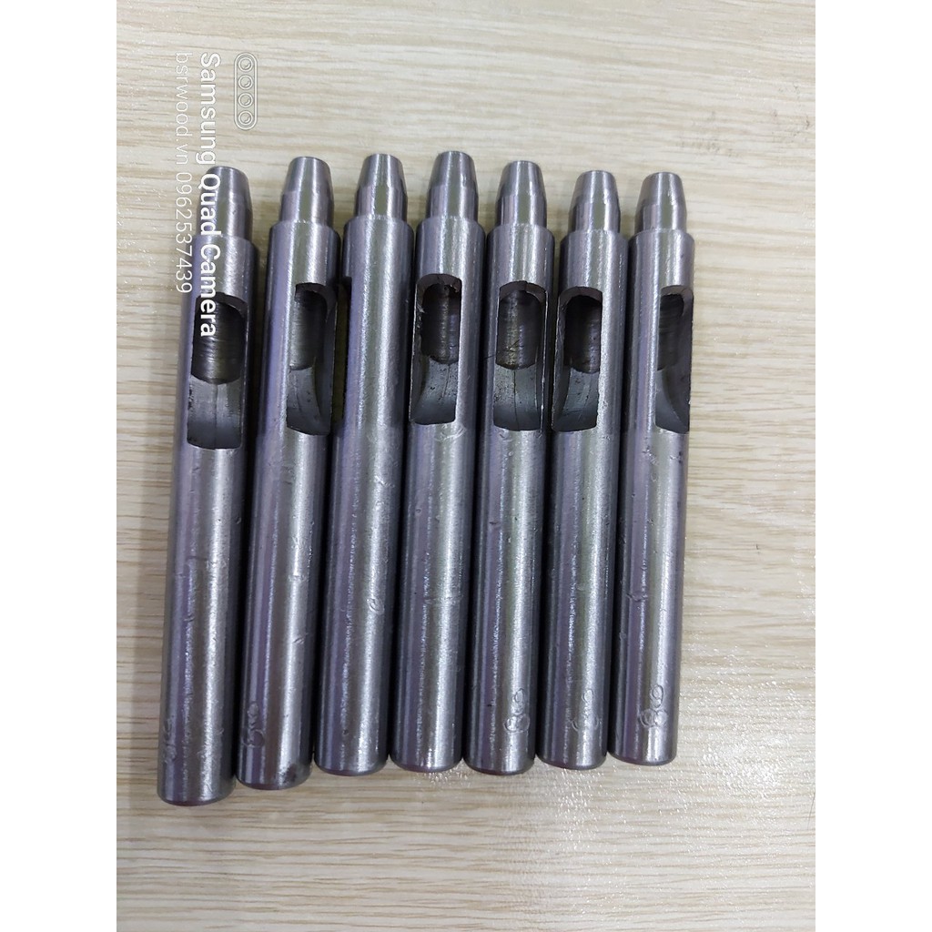 Cây đục lỗ Dụng cụ đục lỗ tròn Size 1-1.5-2-2.5-3-3.5-4-5-6-7-8-9-10mm Bằng thép không gỉ Sắc bén Hàng nhập loại 1