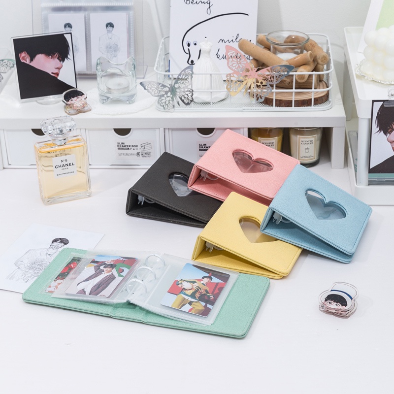 Sổ Binder Còng Mini Bìa Da PU Ánh Nhũ và Trơn (kèm ruột sheet)