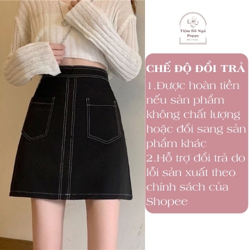 Chân váy chữ A ngắn chỉ viền trơn kèm lót mặc trong váy, Chân váy nữ Hàn Quốc cao cấp giá  rẻ POPPY-V04 | BigBuy360 - bigbuy360.vn