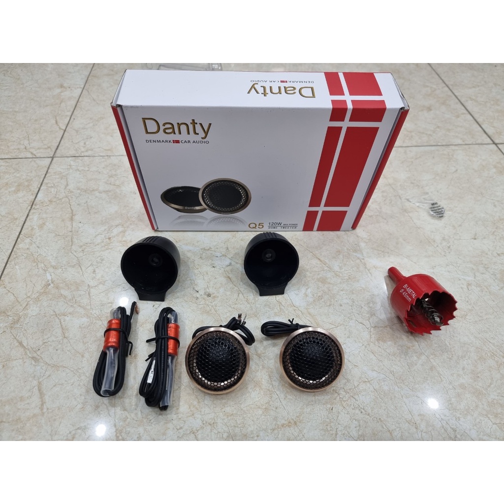 Cặp 2 loa treble Danty Q5 kèm phân tầng và đế nón cao âm sắc bén + mũi khoan Φ45mm