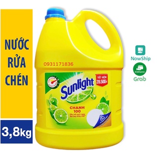 Nước Rửa Chén SUNLIGHT Chanh 100 can nhựa 3.8kg