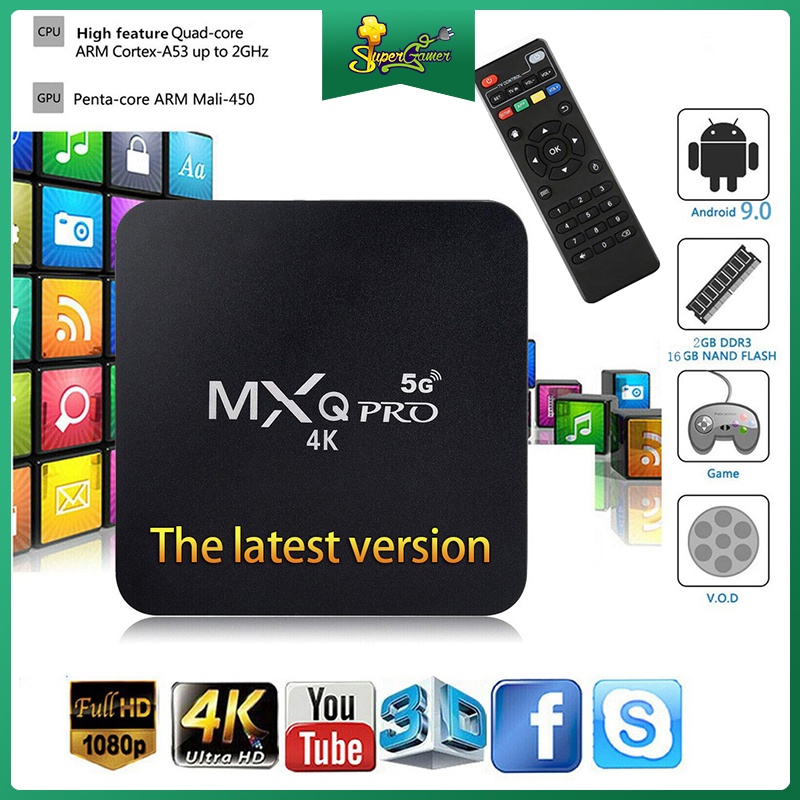 Thiết bị chuyển đổi TV thường thành SMART TIVI BOX MXQ PRO 5G TV ANDROID BOX 4K 1G + 8G/2G+16G RAM 1GB