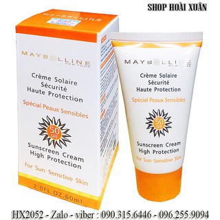 Kem chống nắng Maybelline Crème Solaire Sécurité Haute Protectione 50 SPF - HX2052