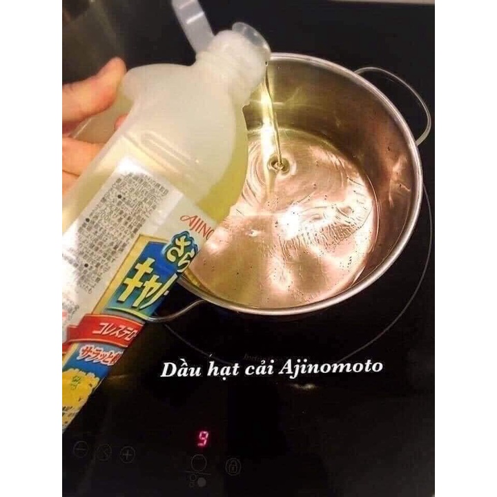 Dầu Ăn Hoa Cải Ajinomoto Nhật Bản, Dầu Ăn Kiêng Giảm Cân Chai 1 Lít Ăn Dặm Cho Bé Gia Đình Bổ Sung Omega