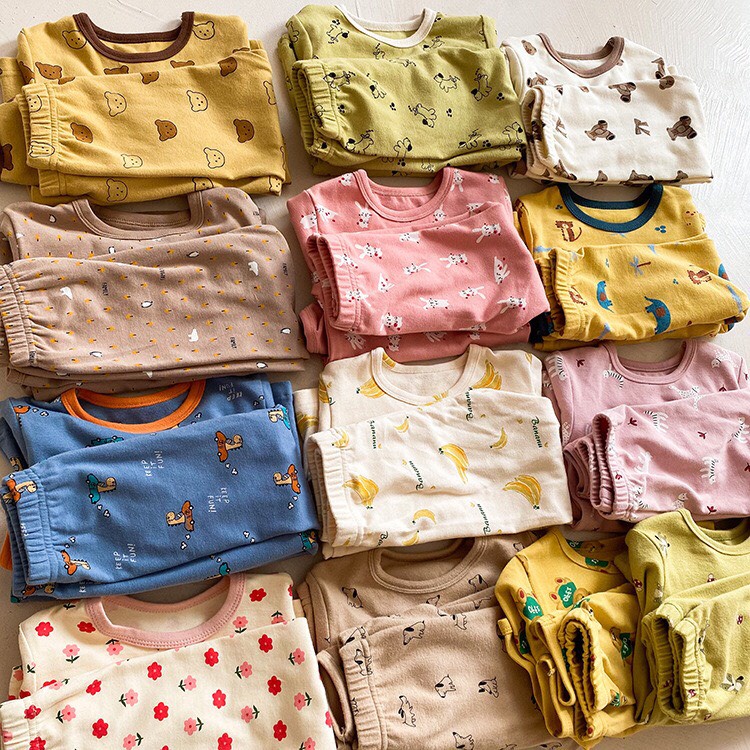 Bộ thu đông dài tay cho bé AMBB KIDS vải cotton mềm đẹp - Hàng Quảng Châu Cao Cấp - BẢNG MÀU 2