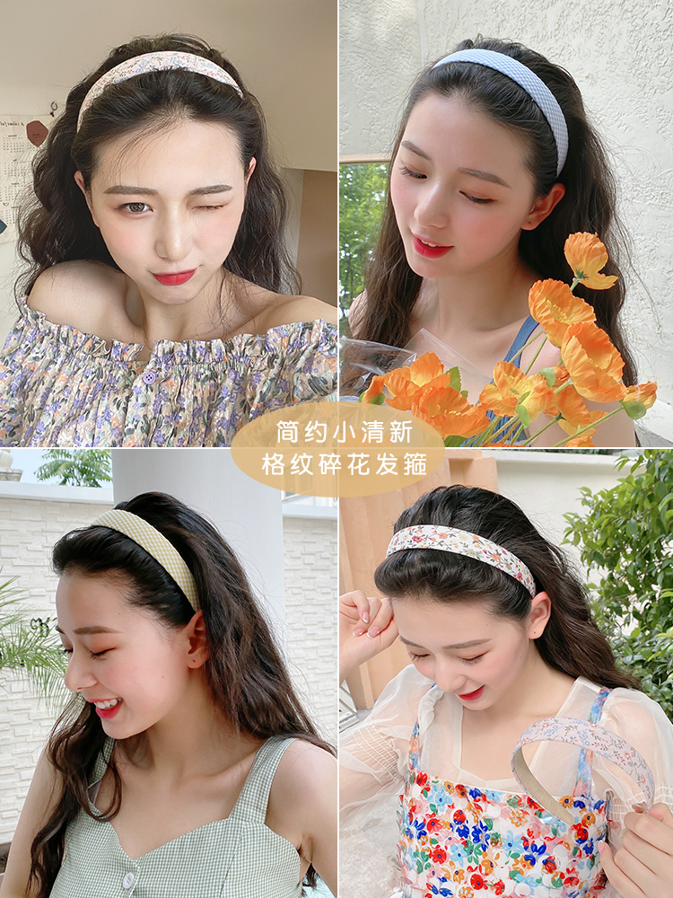 Băng đô chống trượt trang trí họa tiết đơn giản thời trang phong cách Hàn Quốc