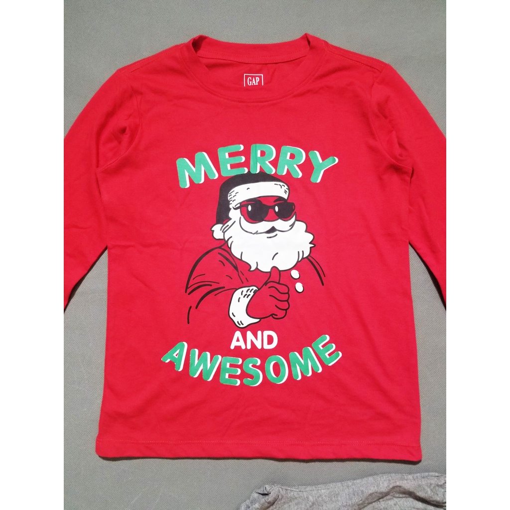 Bộ thun cotton tay dài ấm áp ông già noel quà giáng sinh