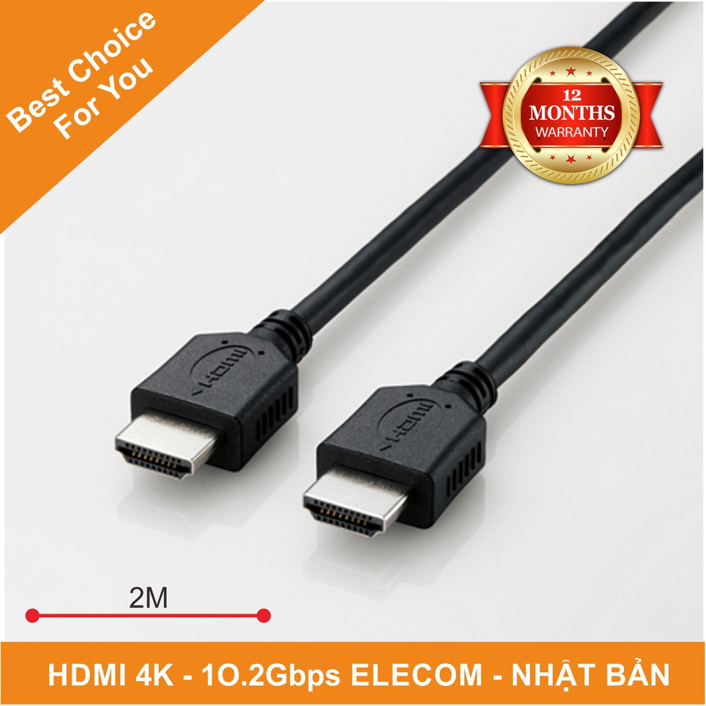 Dây Cáp HDMI Elecom CAC-HD14EL - 4K2K 3D Full HD - Tốc độ 10Gbps - Chuẩn 4K ( dài 1m-1,5m-2m-3m )