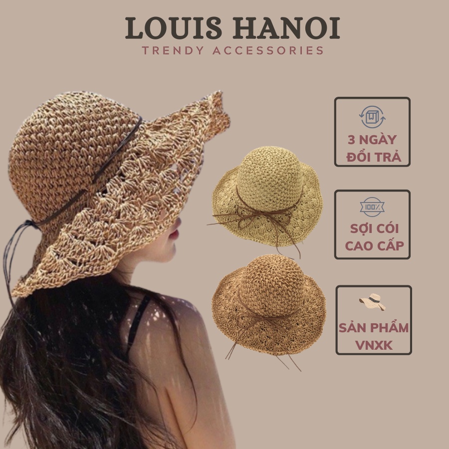 Mũ / Nón Cói Đi Biển Mềm (Móc Tay - Có Thể Gấp Gọn) Kiểu Dáng Vintage Louis Hanoi