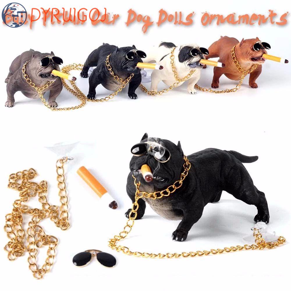 Đồ trang trí Chó Pitbull Dễ Thương Dùng Trang Trí Xe Hơi
