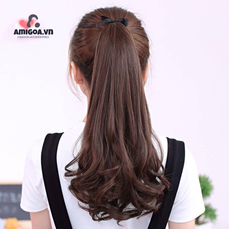 ✨✨Bộ Tóc Giả Đuôi Ngựa Uốn Xoăn Gợn Sóng Thời Trang Cho Nữ