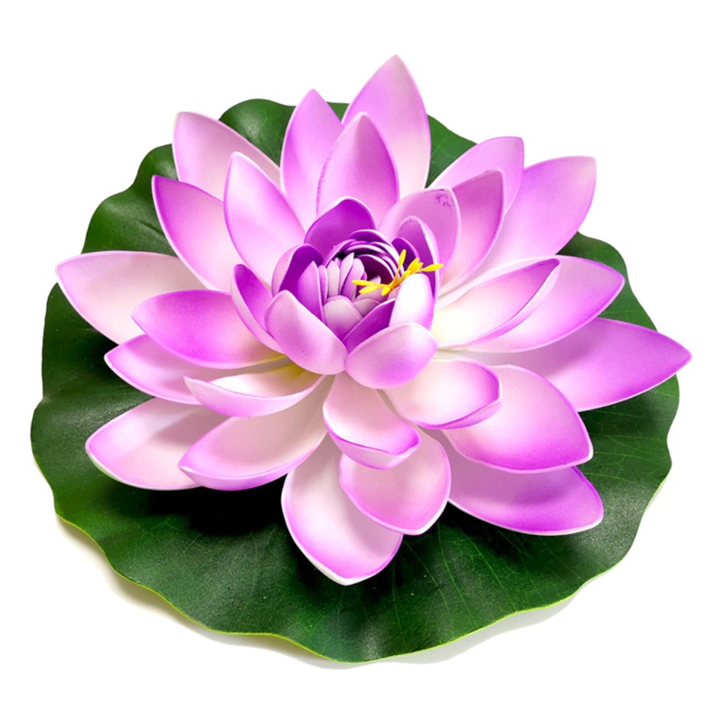 ONE  Artificial Lotus Flower Realistic Water Lily Pads for Pond Aquarium Pool Fish Tank Home Garden Wedding Decoration