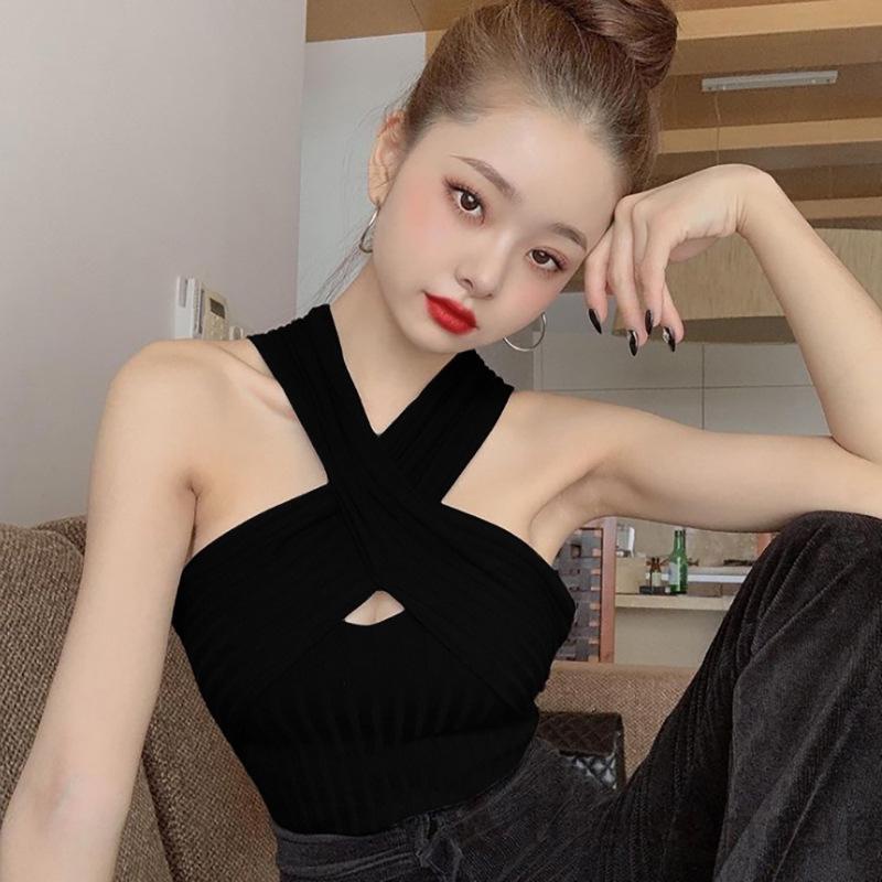 Áo Cổ Chữ V Hở Lưng Màu Trơn Thời Trang Cho Nữ