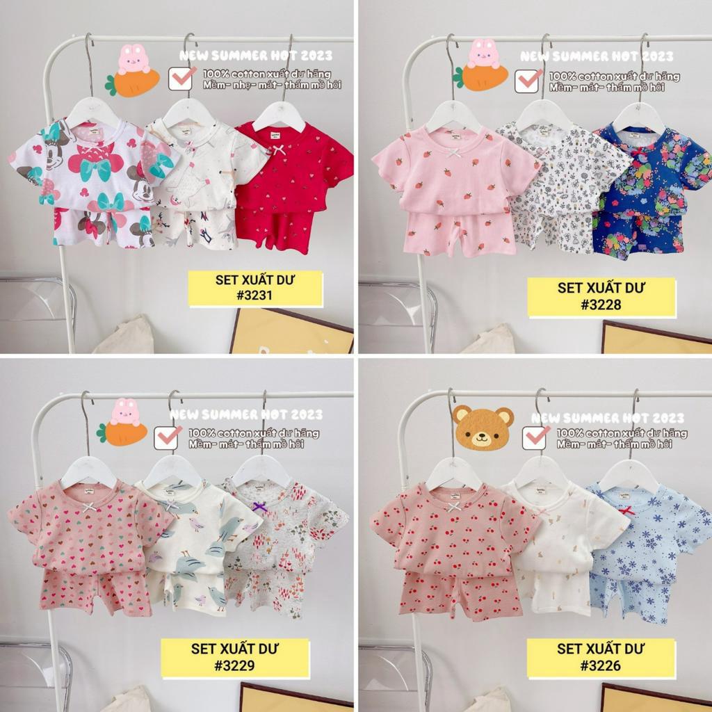 Bộ Ngắn Tay Quần Đùi TIENHOASHOP Cotton Bozip Xuất Dư Siêu Mềm Mịn Mát Cho Bé Gái - Bảng 2