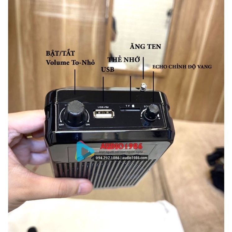 Máy trợ giảng không dây Sony SN-890 UHF có echo vang kết nối bluetooth 5.0 được tặng túi cứng cao cấp