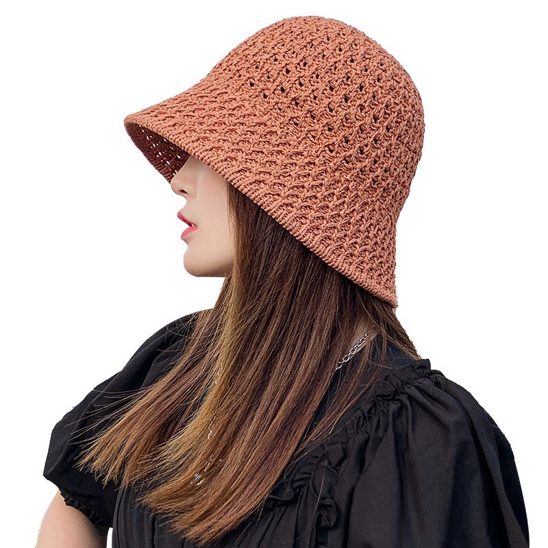 Mũ Bucket Vành Cụp Chất Liệu Đan Cói Đi Biển 456 Nhiều Màu Sắc Ulzzang Form Unisex Nam Nữ - Hazo