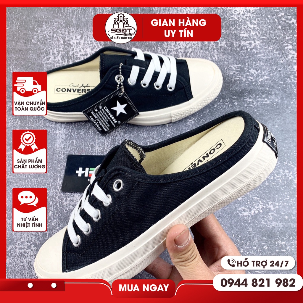 ⚡ Giày Sục Thể Thao Nam, Nữ Sneaker Hở Gót Đế Bệt Vải Canvas