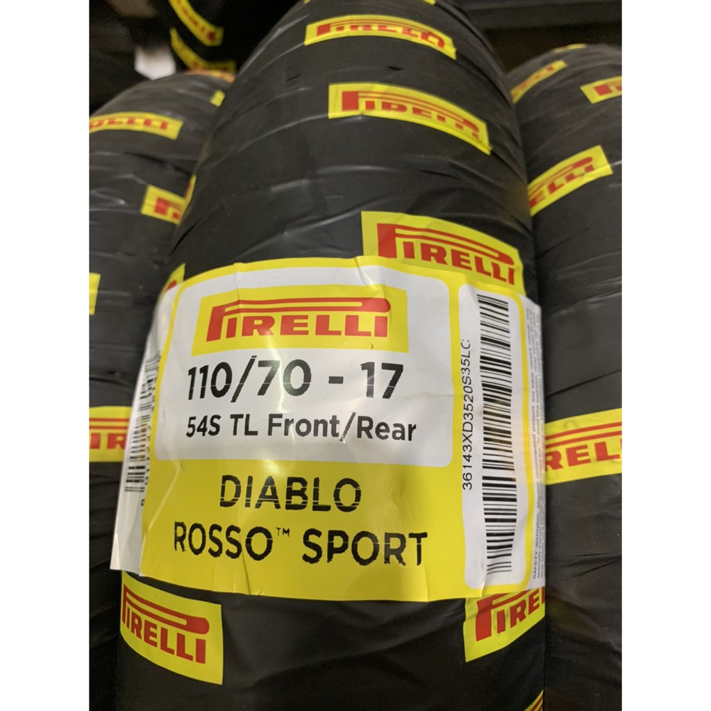 Vỏ Pirelli 120/70-17 Diablo Rosso Sport và các size vỏ khác cùng gai Rosso Sport