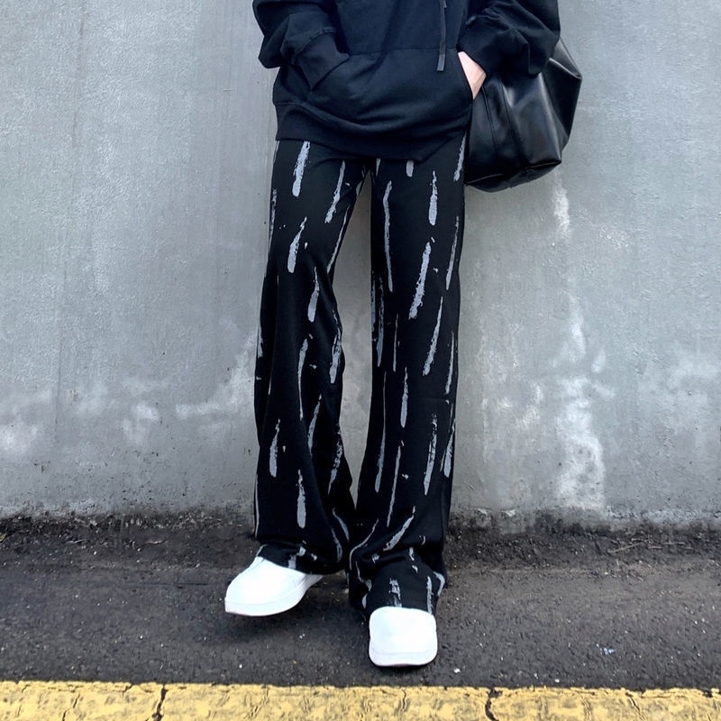 Quần ống rộng Unisex retro Quần loang màu ống rộng vải dày dặn ulzzang Unique
